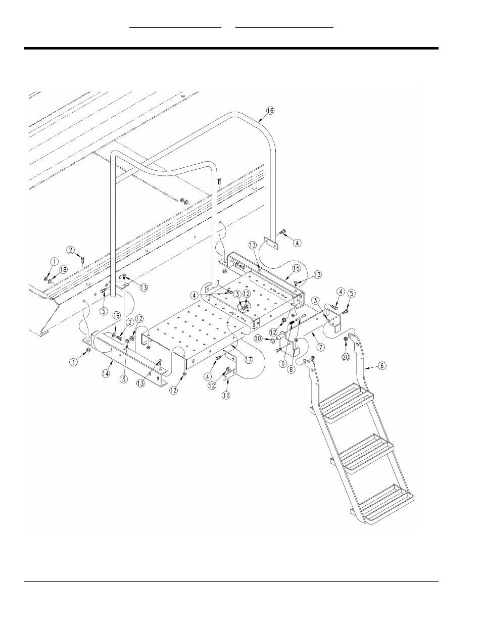 Left hand walkboard assembly | Great Plains TS1000 Parts Manual User Manual | Page 12 / 172