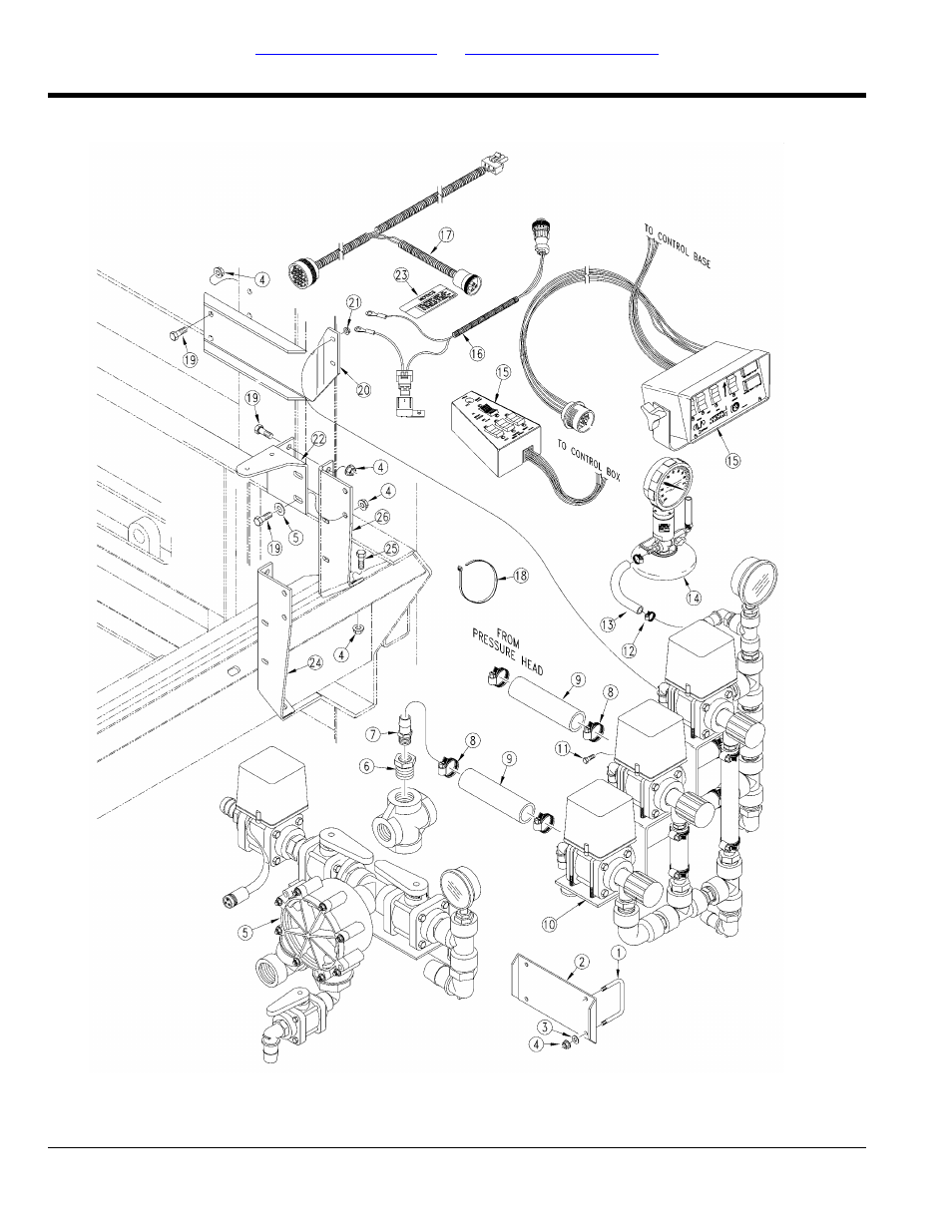 Manual electric control plumbing (s/n 3622-) | Great Plains TS1000 Parts Manual User Manual | Page 122 / 172