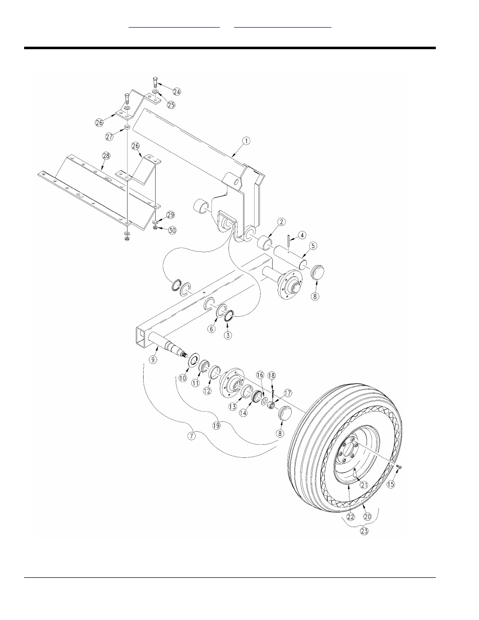 Tandem axle, hub & tire assembly | Great Plains TS1000 Parts Manual User Manual | Page 18 / 172