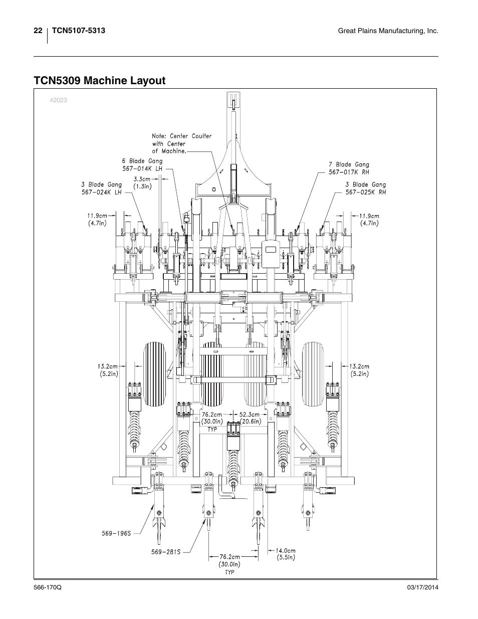 Tcn5309 machine layout | Great Plains TCN5313 Predelivery Manual User Manual | Page 26 / 42