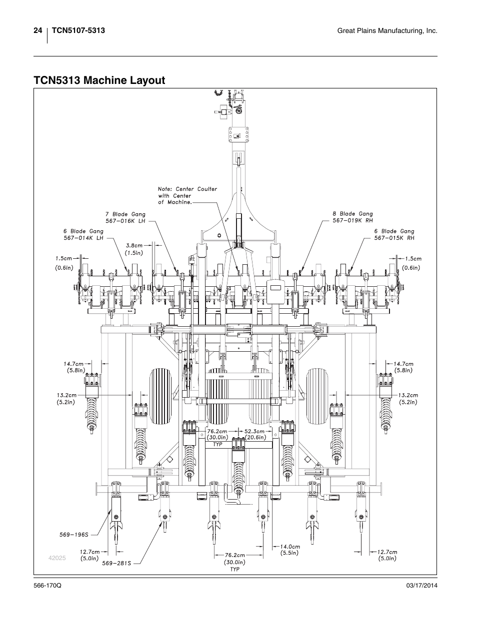 Tcn5313 machine layout | Great Plains TCN5313 Predelivery Manual User Manual | Page 28 / 42