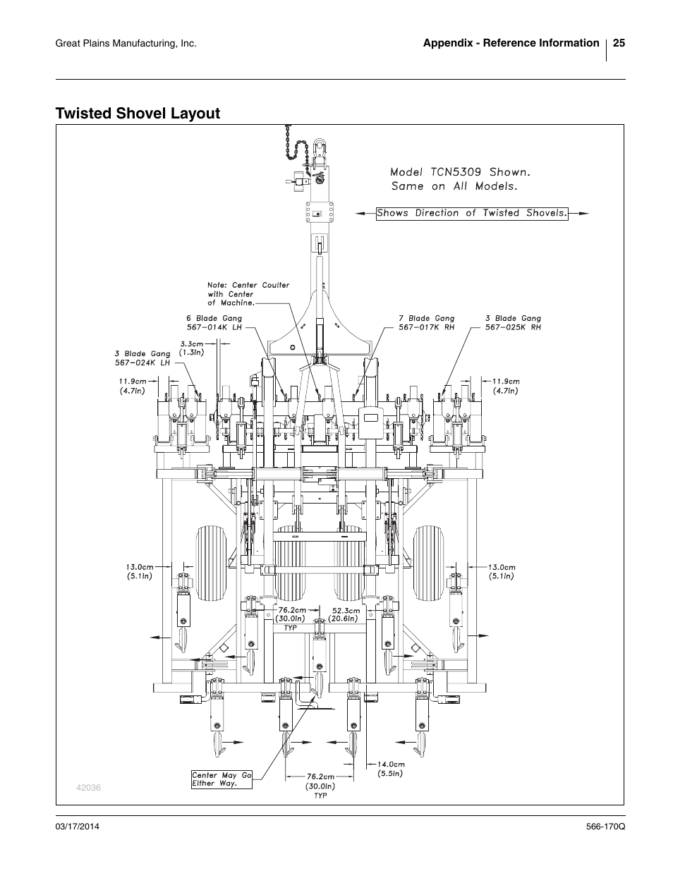 Twisted shovel layout | Great Plains TCN5313 Predelivery Manual User Manual | Page 29 / 42