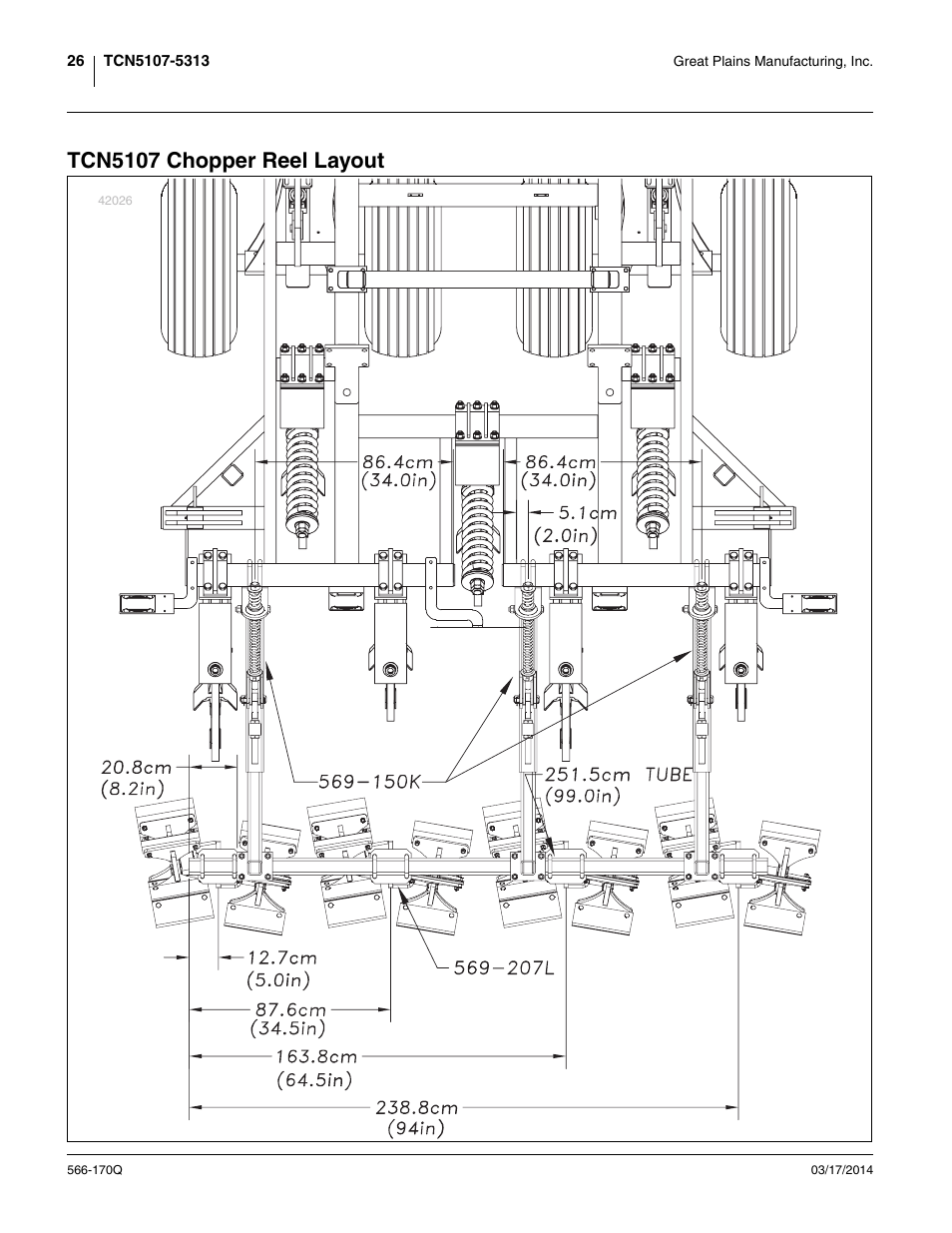 Tcn5107 chopper reel layout | Great Plains TCN5313 Predelivery Manual User Manual | Page 30 / 42