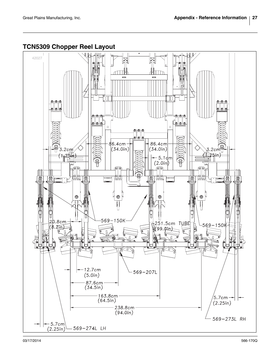 Tcn5309 chopper reel layout | Great Plains TCN5313 Predelivery Manual User Manual | Page 31 / 42