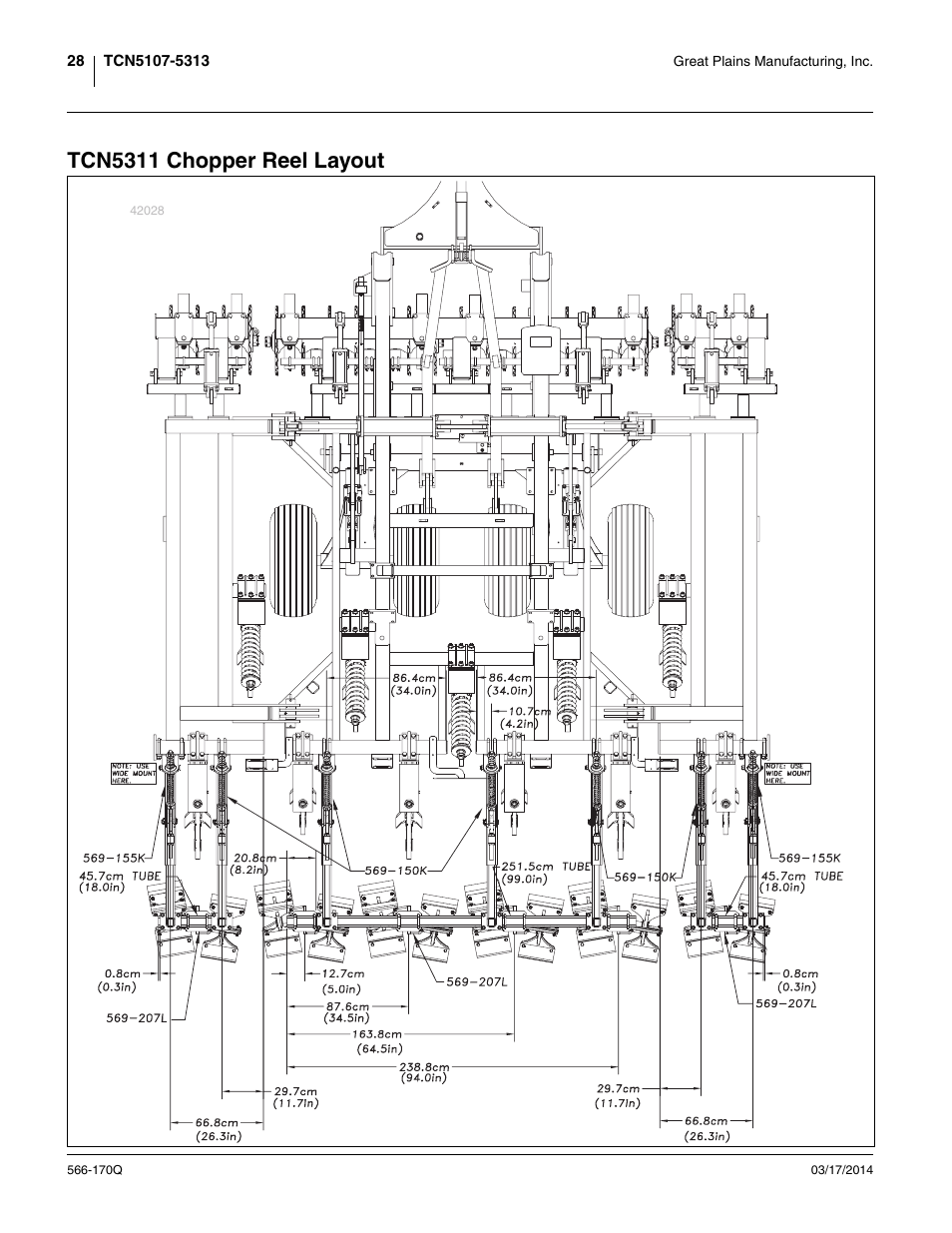 Tcn5311 chopper reel layout | Great Plains TCN5313 Predelivery Manual User Manual | Page 32 / 42