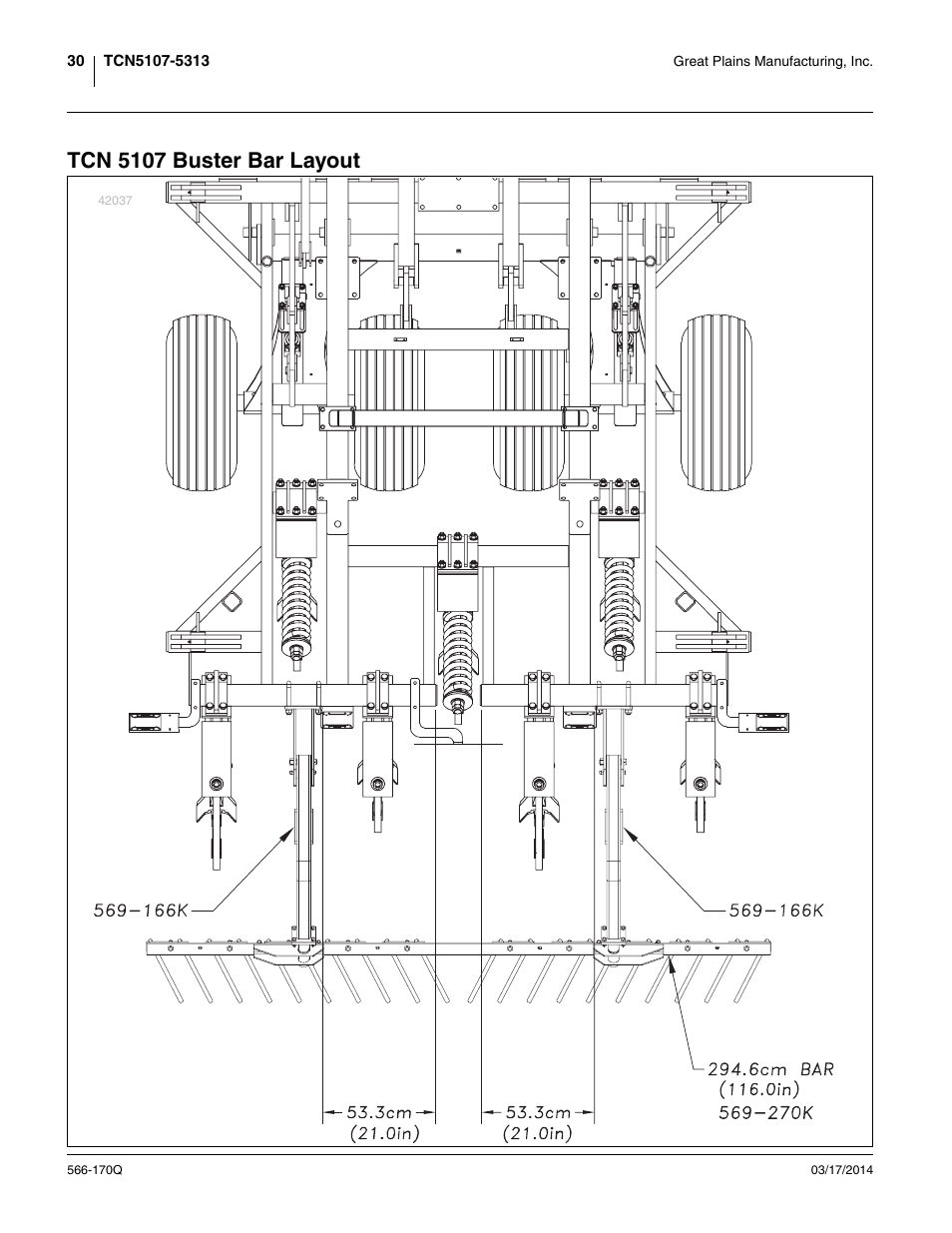 Tcn 5107 buster bar layout | Great Plains TCN5313 Predelivery Manual User Manual | Page 34 / 42