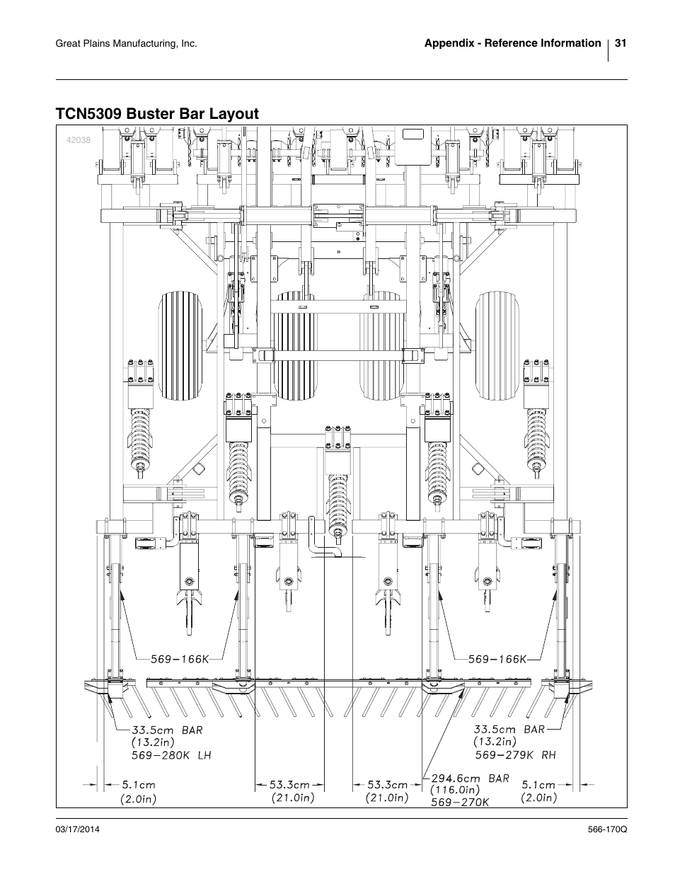 Tcn5309 buster bar layout | Great Plains TCN5313 Predelivery Manual User Manual | Page 35 / 42