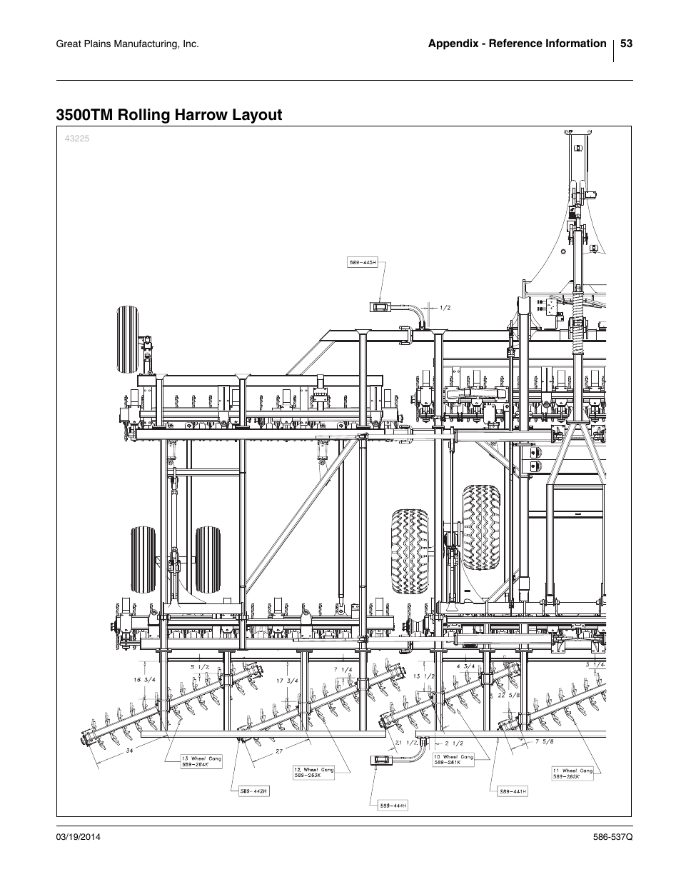 3500tm rolling harrow layout | Great Plains 4000TM Predelivery Manual User Manual | Page 57 / 68