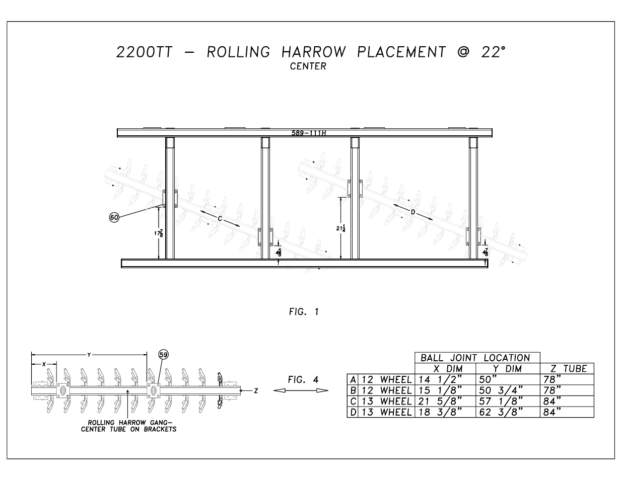 Great Plains 2200TT Rolling Harrow & Board Assembly Instructions User Manual | Page 2 / 9