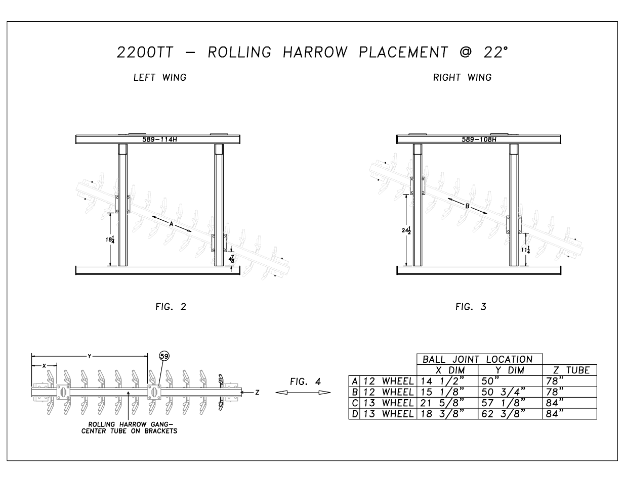 Great Plains 2200TT Rolling Harrow & Board Assembly Instructions User Manual | Page 3 / 9