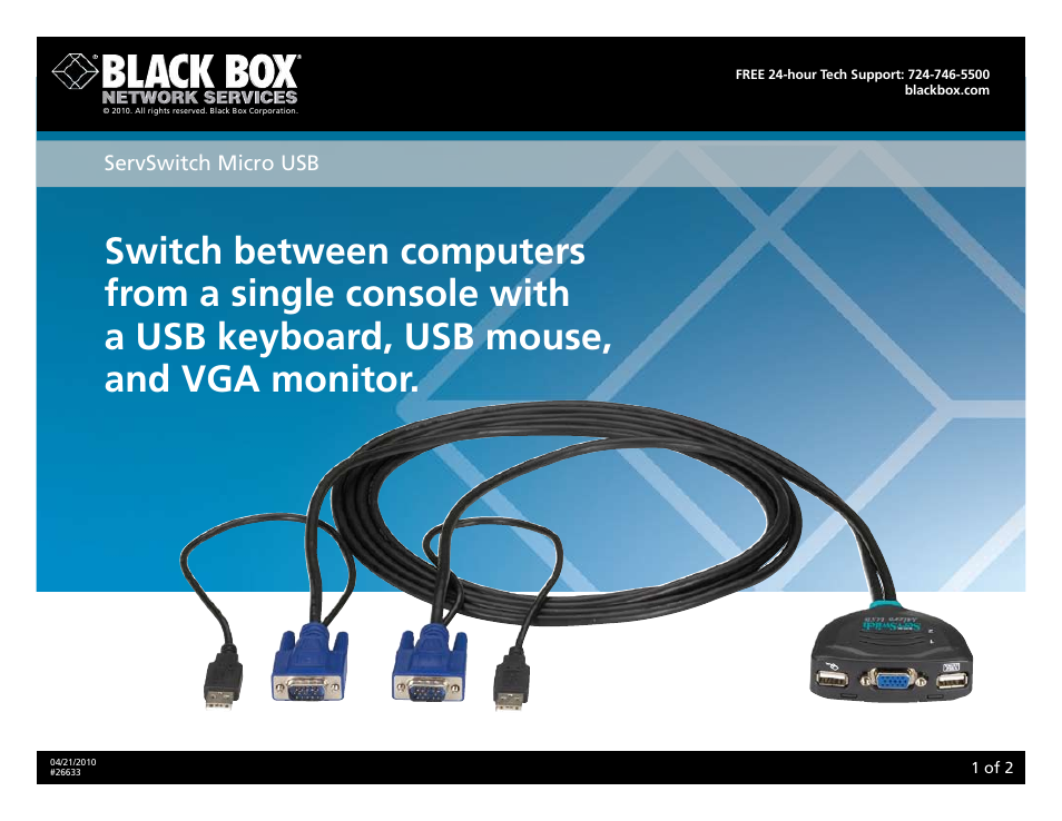 Black Box 26633 User Manual | 2 pages