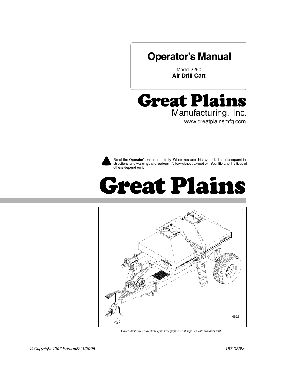 Great Plains ADC2250 Operator Manual User Manual | 58 pages