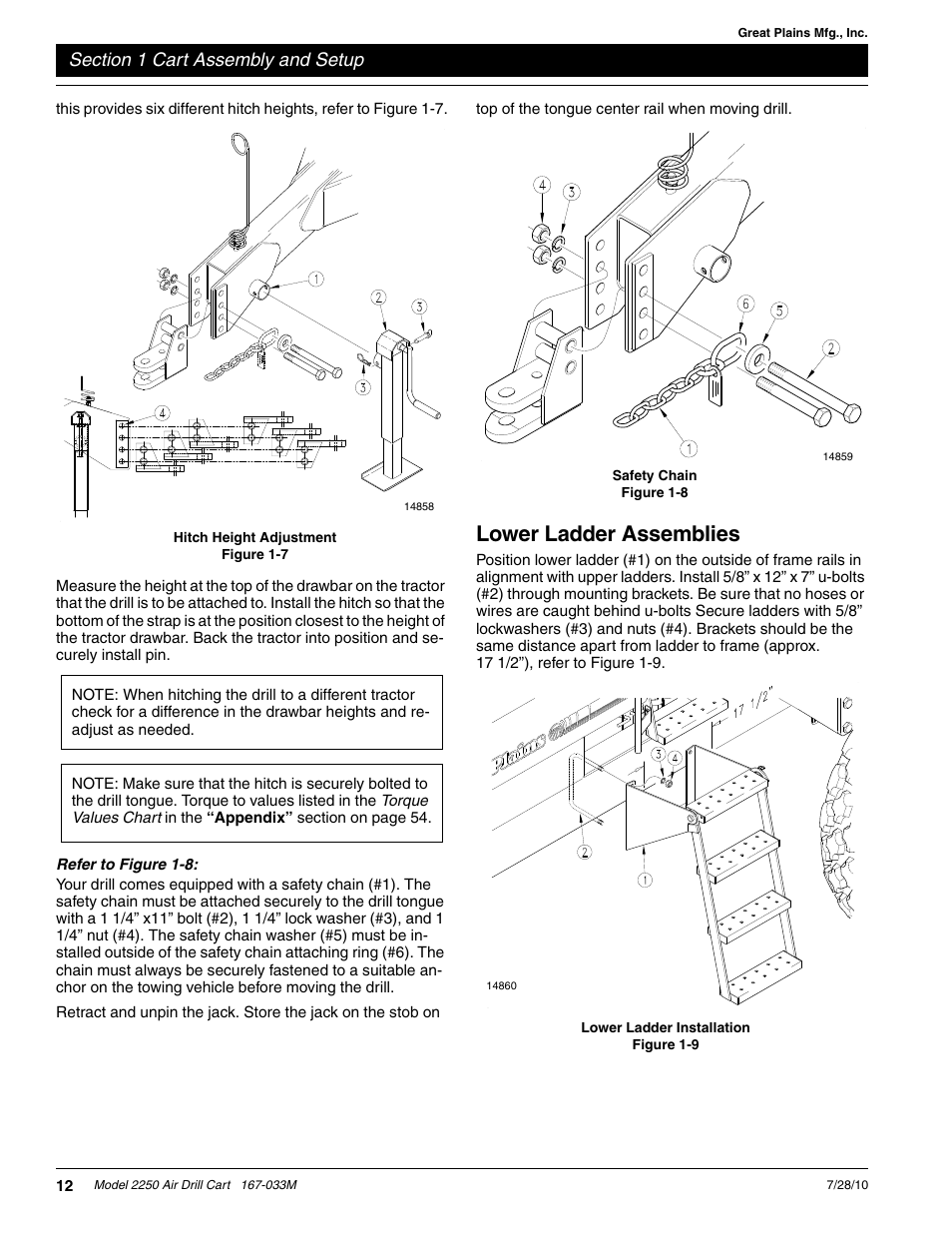 Lower ladder assemblies | Great Plains ADC2250 Operator Manual User Manual | Page 14 / 58