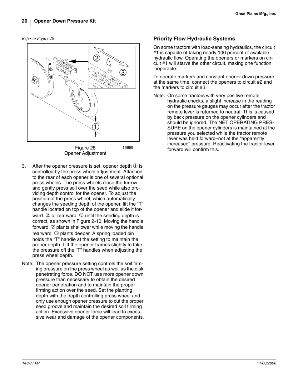 Priority flow hydraulic systems | Great Plains V300 Assembly Instructions User Manual | Page 20 / 30