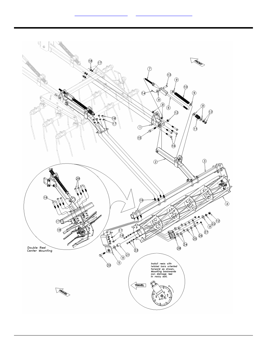 2306dd), Reel following ch3a coil tine assembly (s/n, Gp-2161dd - 2306dd) | Great Plains DVN8324 Parts Manual User Manual | Page 102 / 118