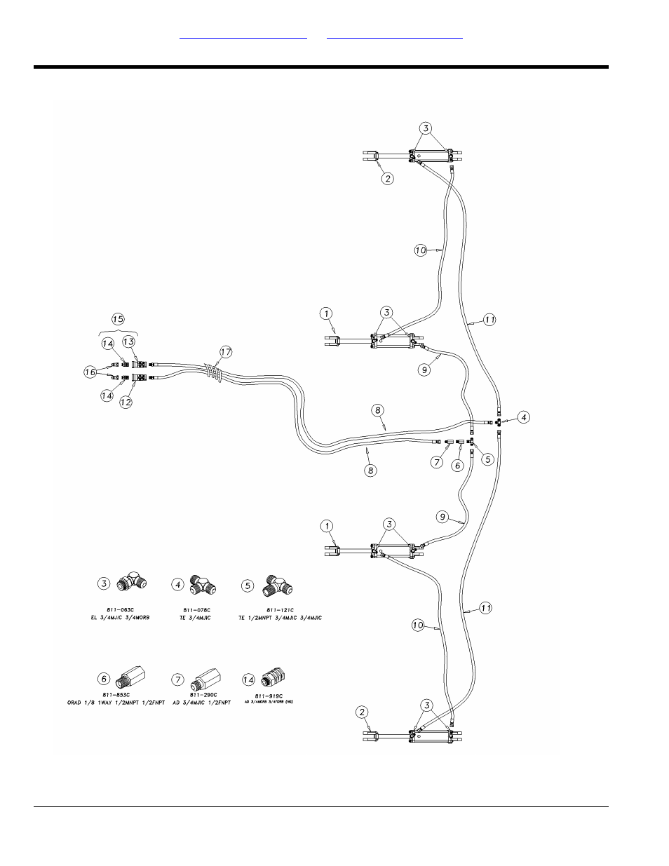 Hydraulic gang layout | Great Plains DVN8324 Parts Manual User Manual | Page 34 / 118