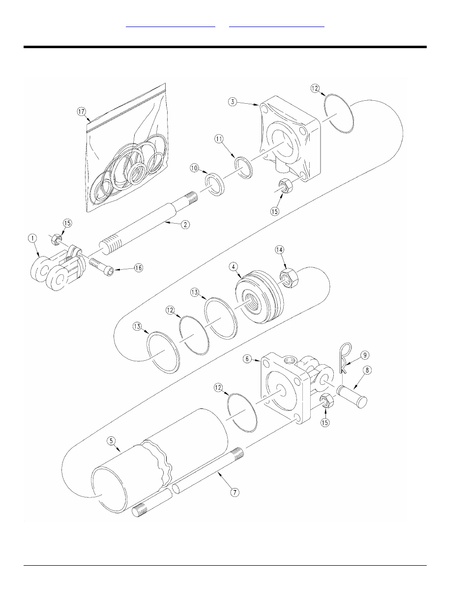 Hydraulic cylinder 2 x 8 x 1.12 (810-299c) | Great Plains 3S-3000HDF Parts Manual User Manual | Page 172 / 240