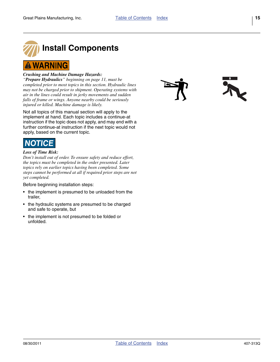 Install components | Great Plains NP30A 30-foot Predelivery Manual User Manual | Page 19 / 50