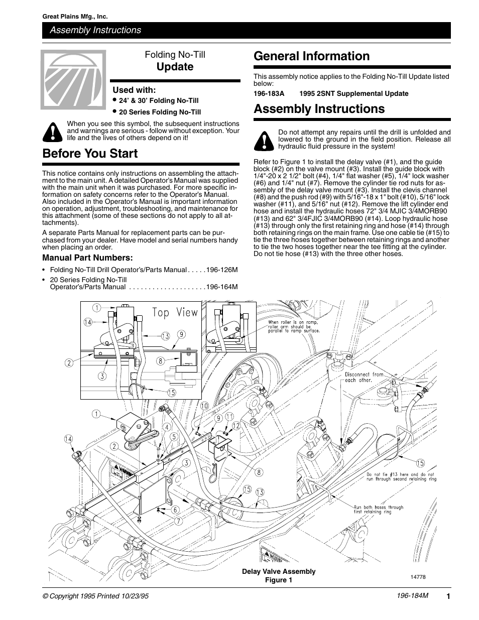 Great Plains 2SNT30 User Manual | 2 pages