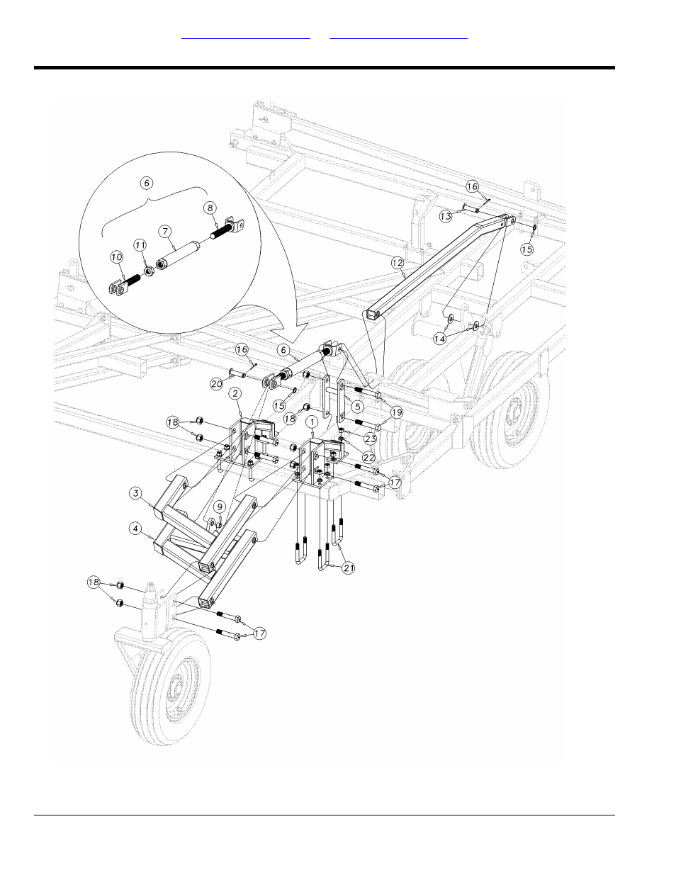 Wing caster wheel linkage assembly | Great Plains 6548 Series VII Field Cultivator-Floating Hitch Parts Manual User Manual | Page 16 / 102