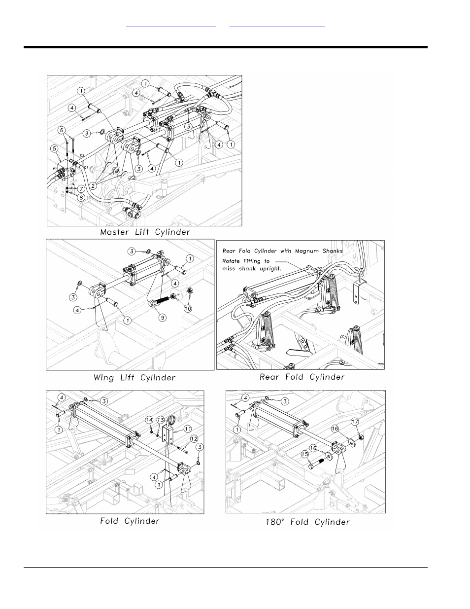 Hydraulic details, floating hitch | Great Plains 6548 Series VII Field Cultivator-Floating Hitch Parts Manual User Manual | Page 54 / 102