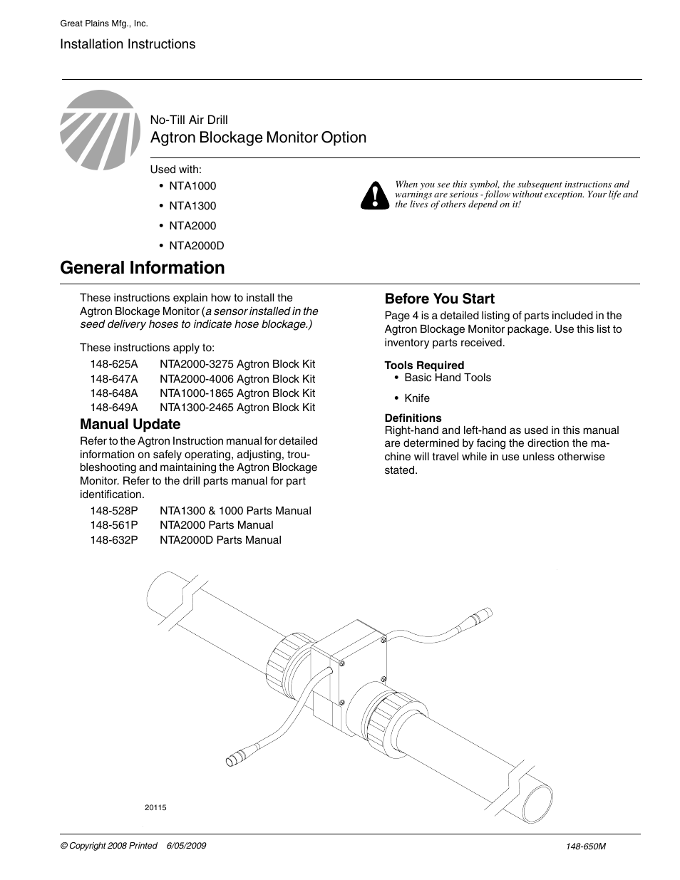 Great Plains NTA2000 Assembly Instructions User Manual | 4 pages