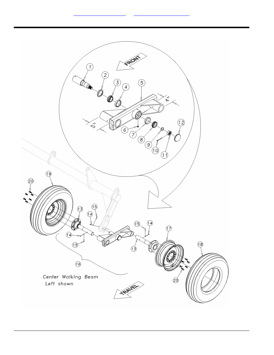 Section 3: transport, Center walking beam assembly | Great Plains 6328 Series VII Field Cultivator-Rigid Hitch Parts Manual User Manual | Page 20 / 88