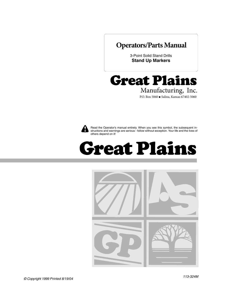 Great Plains 3-Point Solid Stand Drills User Manual | 23 pages