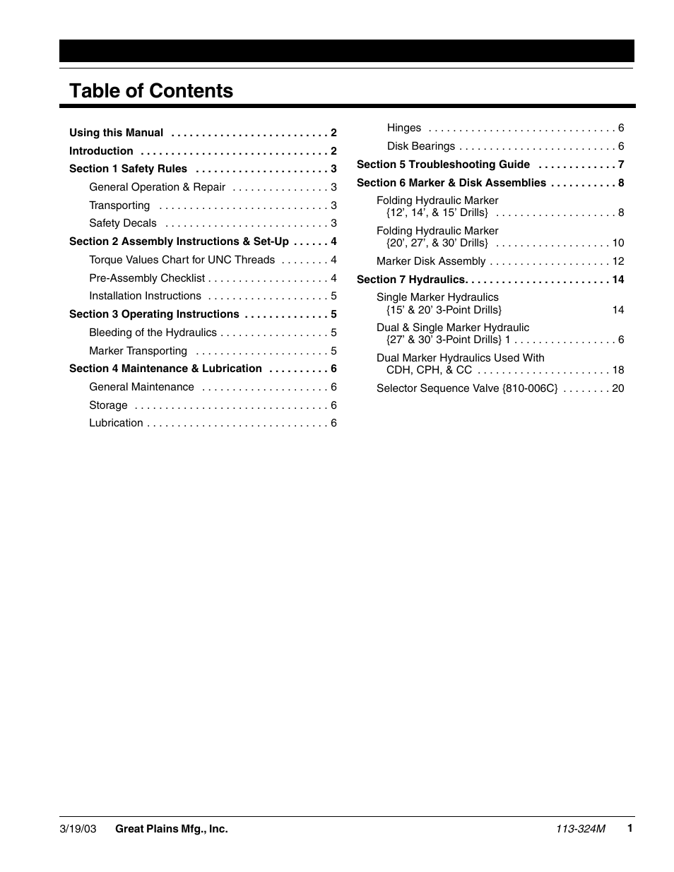 Great Plains 3-Point Solid Stand Drills User Manual | Page 3 / 23