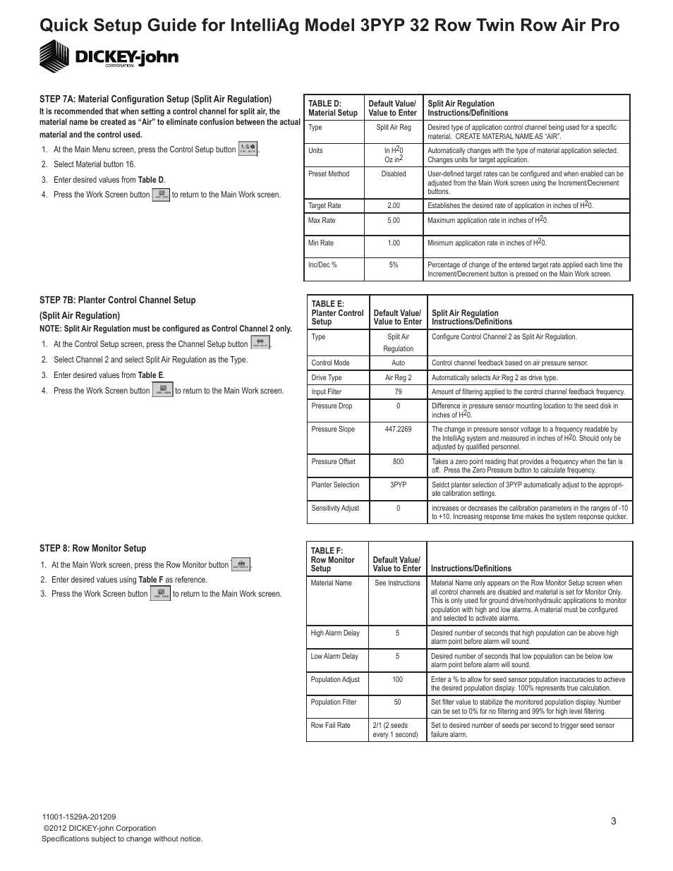 Great Plains 3PYPA-32TR30 32 Twin Row 30-Inch Quick Start User Manual | Page 3 / 6