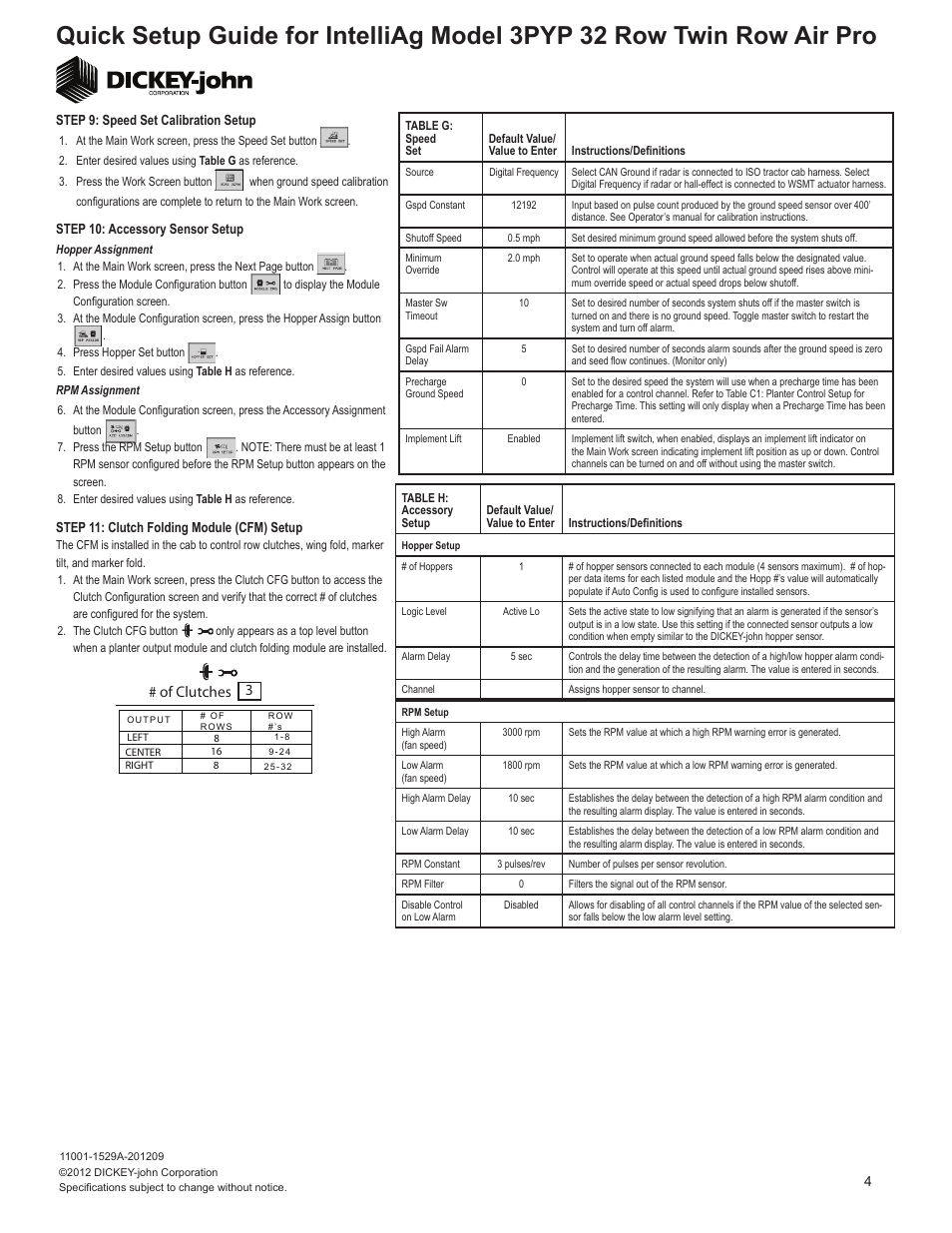 Of clutches 3 | Great Plains 3PYPA-32TR30 32 Twin Row 30-Inch Quick Start User Manual | Page 4 / 6