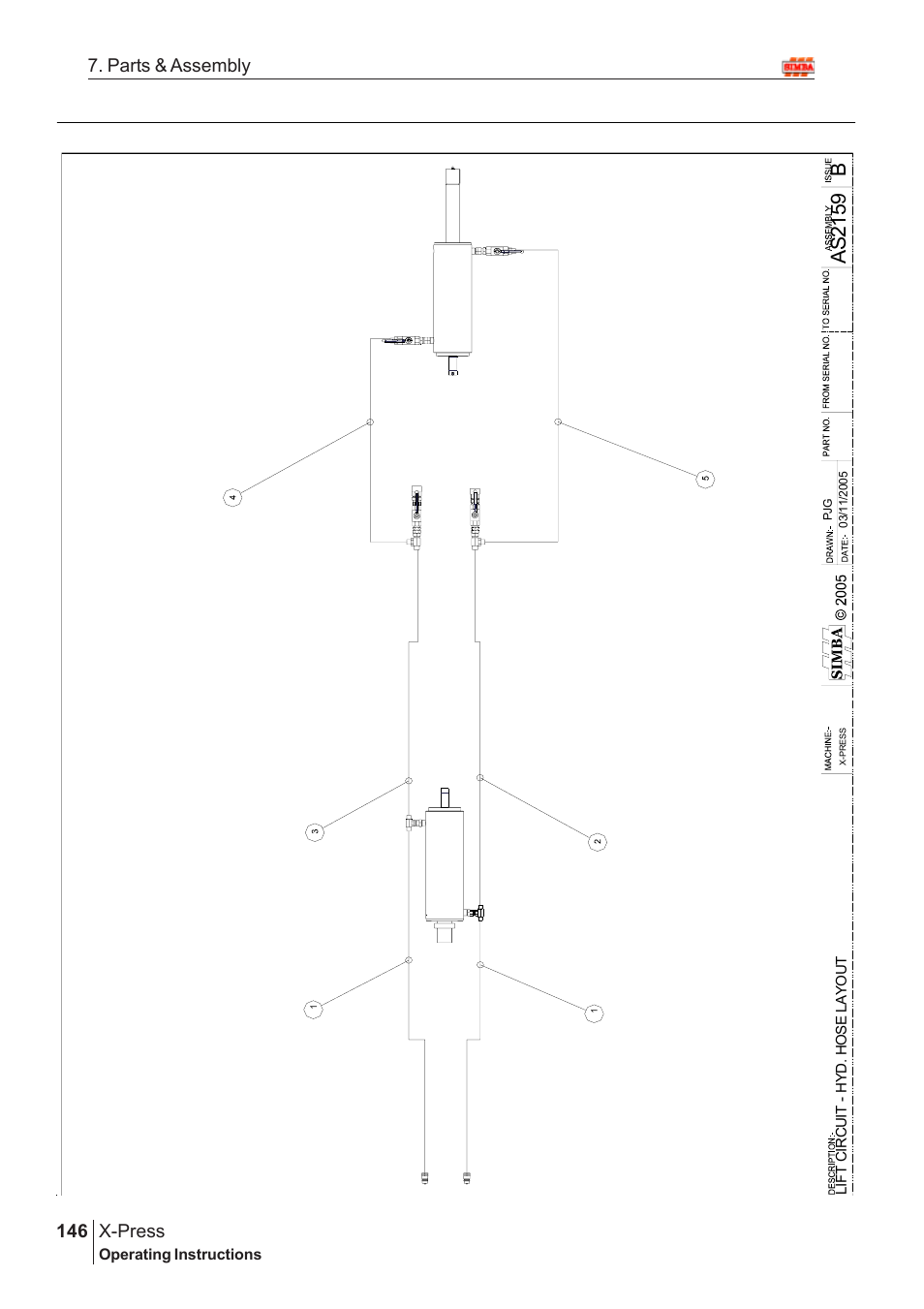Bas 21 59, X-press, 146 7. parts & assembly | Great Plains AS3243 Assembly Instructions User Manual | Page 106 / 118