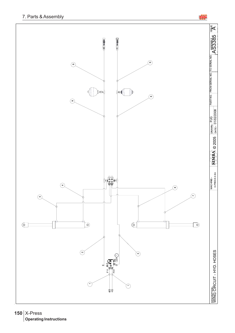 Aas 3385, X-press, 150 7. parts & assembly | Great Plains AS3243 Assembly Instructions User Manual | Page 110 / 118