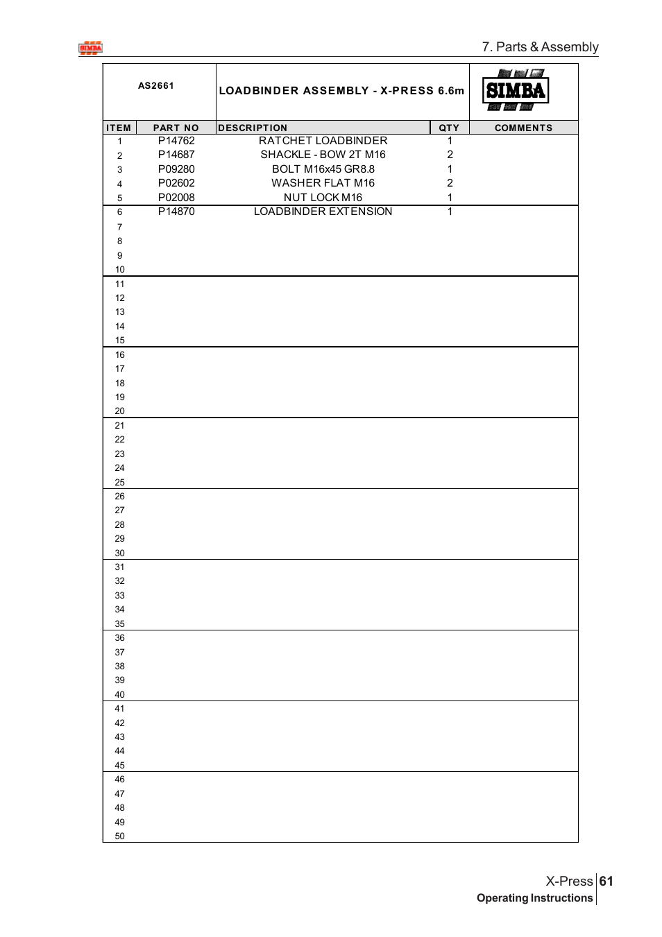 61 x-press, Parts & assembly | Great Plains AS3243 Assembly Instructions User Manual | Page 21 / 118