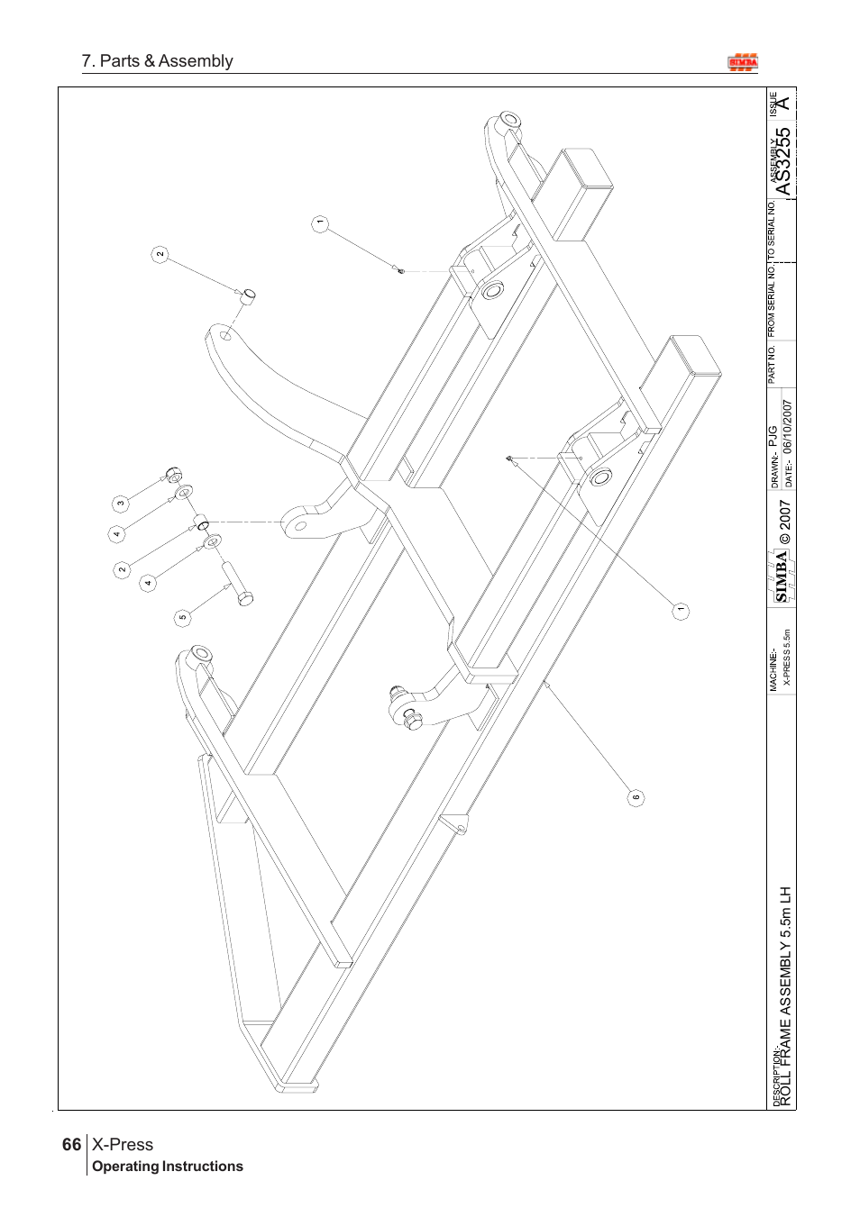 Aas 3255, X-press, 66 7. parts & assembly | Great Plains AS3243 Assembly Instructions User Manual | Page 26 / 118