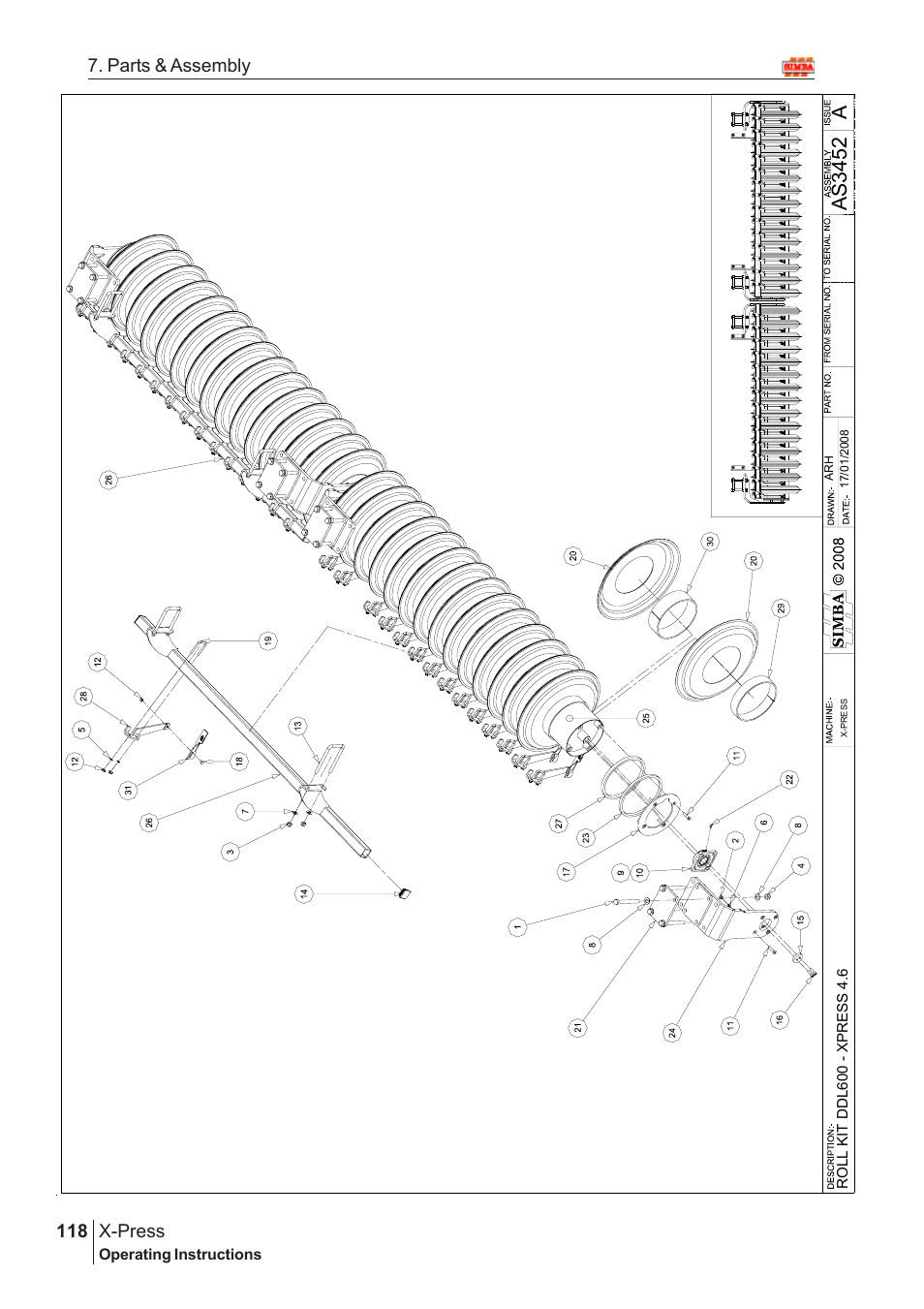 Aas3 45 2, X-press, 118 7. parts & assembly | Great Plains AS3243 Assembly Instructions User Manual | Page 78 / 118