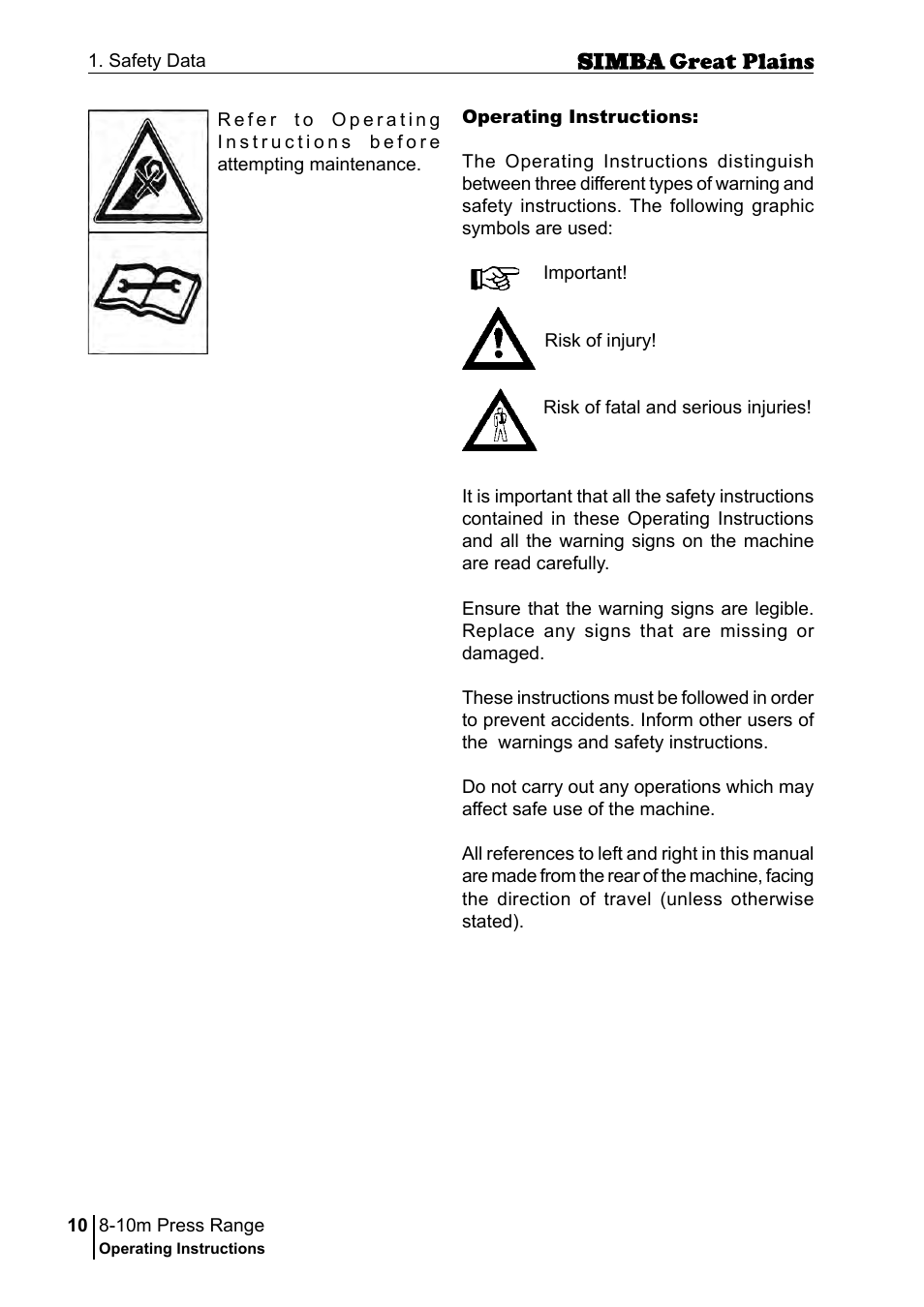 Great Plains P18140C Operator Manual User Manual | Page 10 / 230