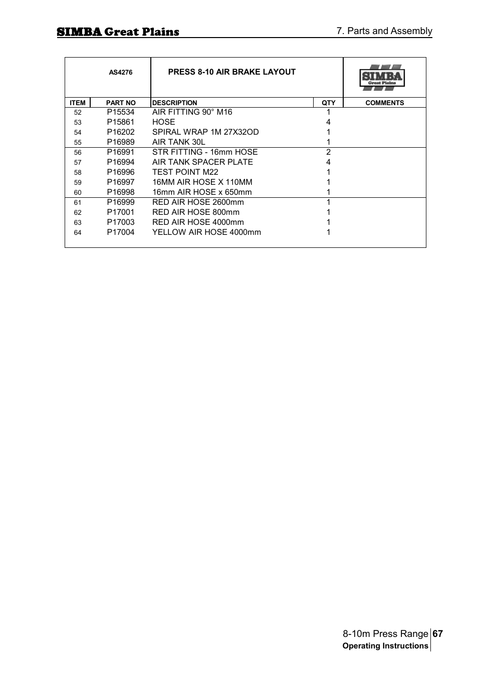 Parts and assembly | Great Plains P18140C Operator Manual User Manual | Page 67 / 230