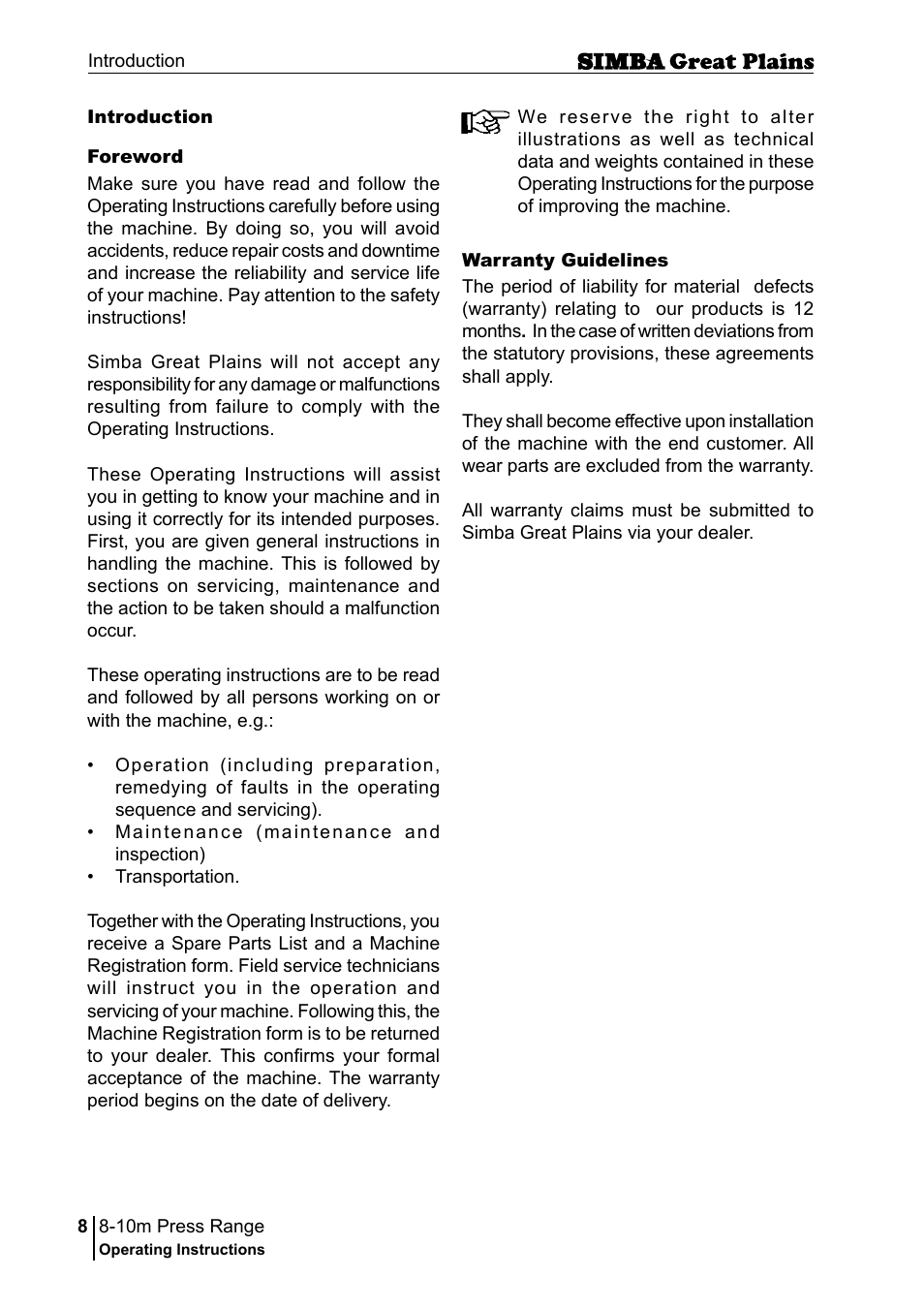 Great Plains P18140C Operator Manual User Manual | Page 8 / 230