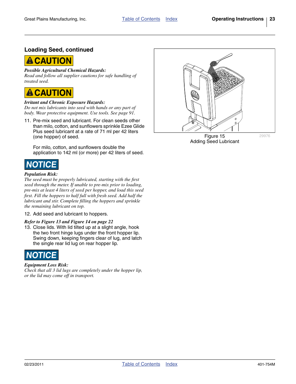 Loading seed, continued | Great Plains YP625PD Operator Manual User Manual | Page 27 / 126