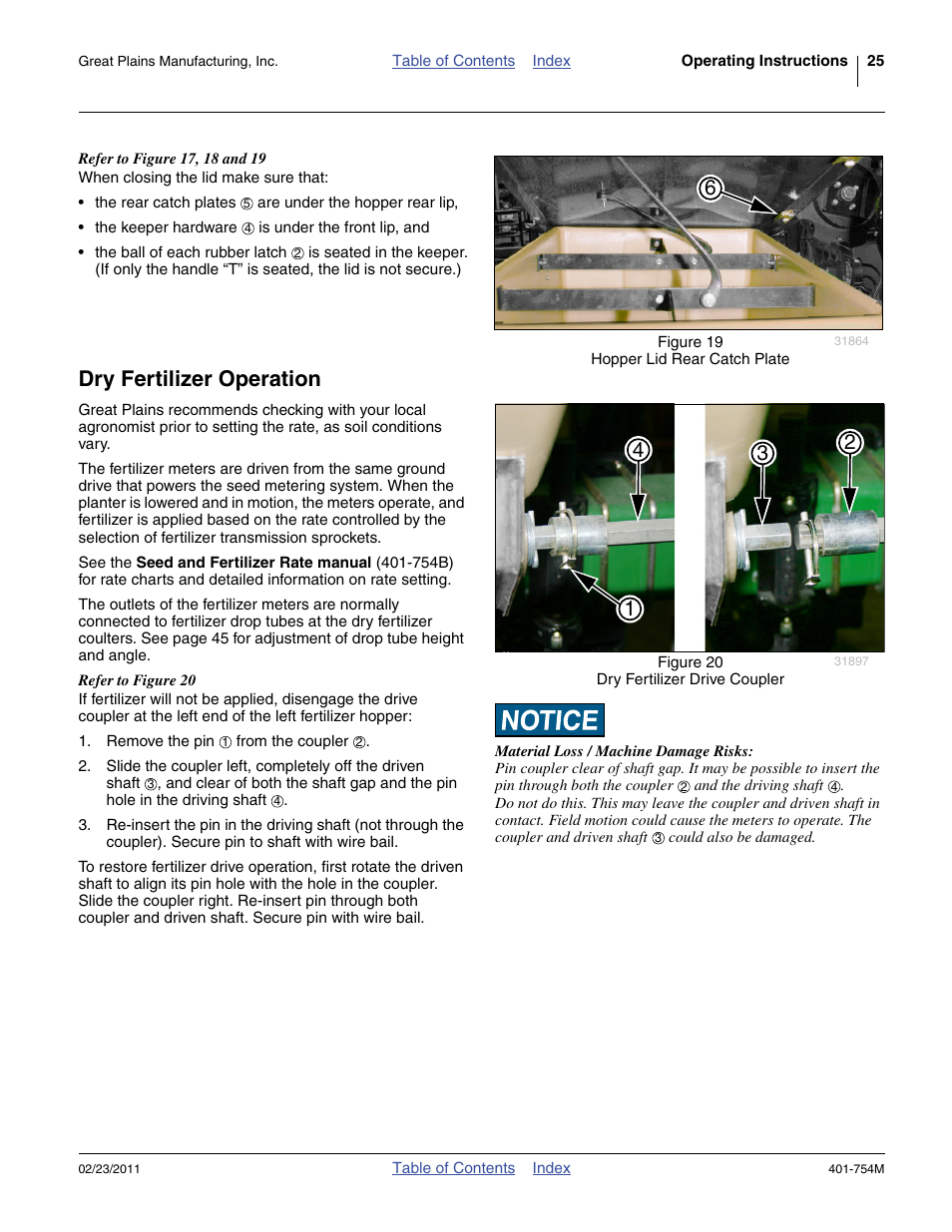 Dry fertilizer operation | Great Plains YP625PD Operator Manual User Manual | Page 29 / 126