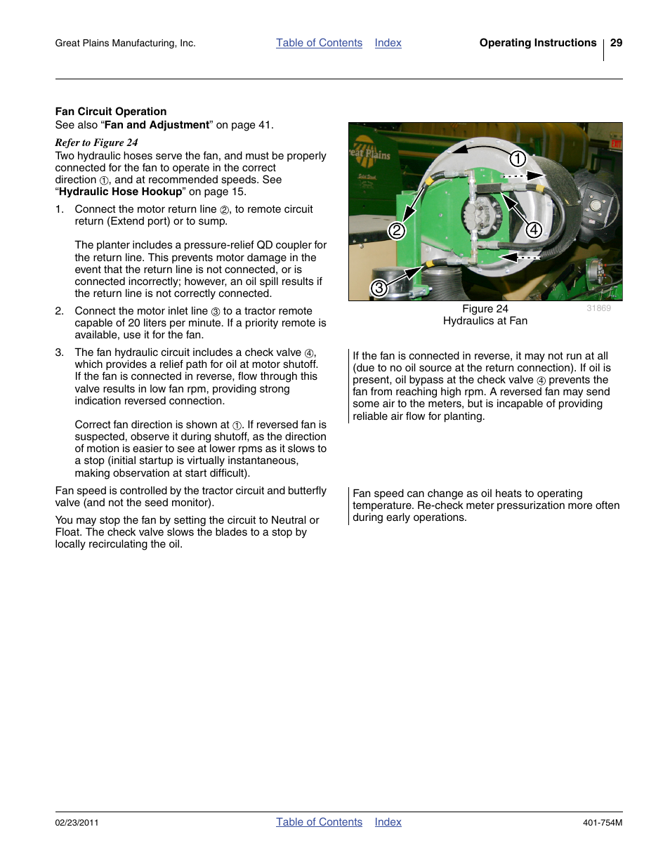 Fan circuit operation | Great Plains YP625PD Operator Manual User Manual | Page 33 / 126
