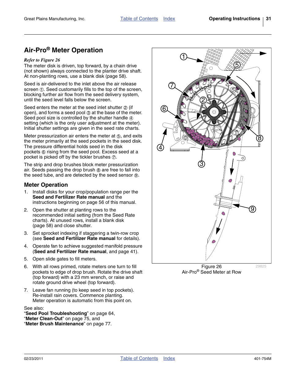 Air-pro® meter operation, Meter operation, Air-pro | Great Plains YP625PD Operator Manual User Manual | Page 35 / 126