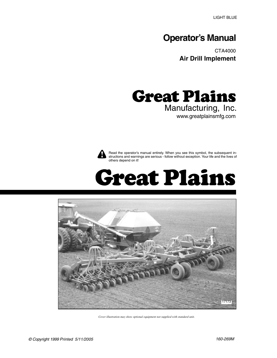 Great Plains CTA4000 Operator Manual User Manual | 35 pages
