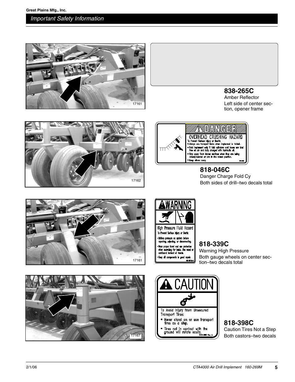398c, 339c, 046c | 265c | Great Plains CTA4000 Operator Manual User Manual | Page 7 / 35