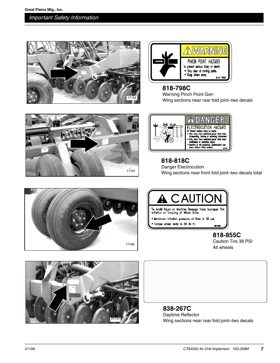 855c, 818c, 798c | 267c | Great Plains CTA4000 Operator Manual User Manual | Page 9 / 35