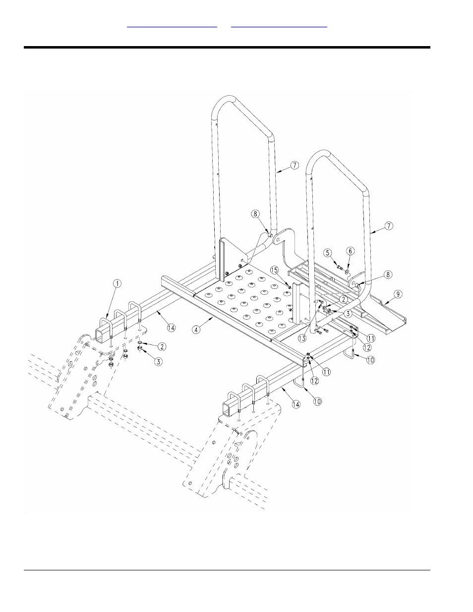 Lower walkboard and handrail | Great Plains NTA2000 Parts Manual User Manual | Page 16 / 124