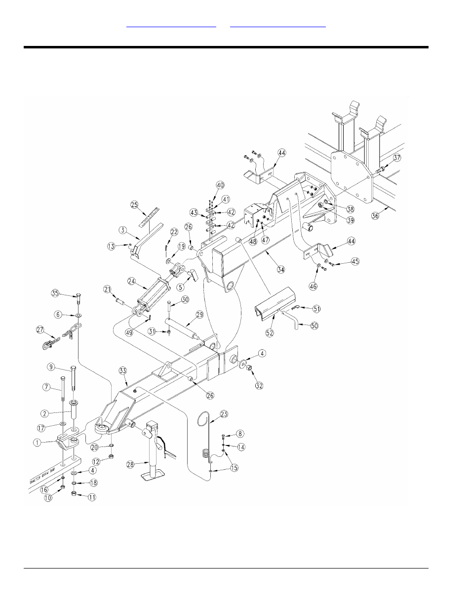 Frame, Tongue to frame, Selected models | Great Plains NTA2000 Parts Manual User Manual | Page 6 / 124