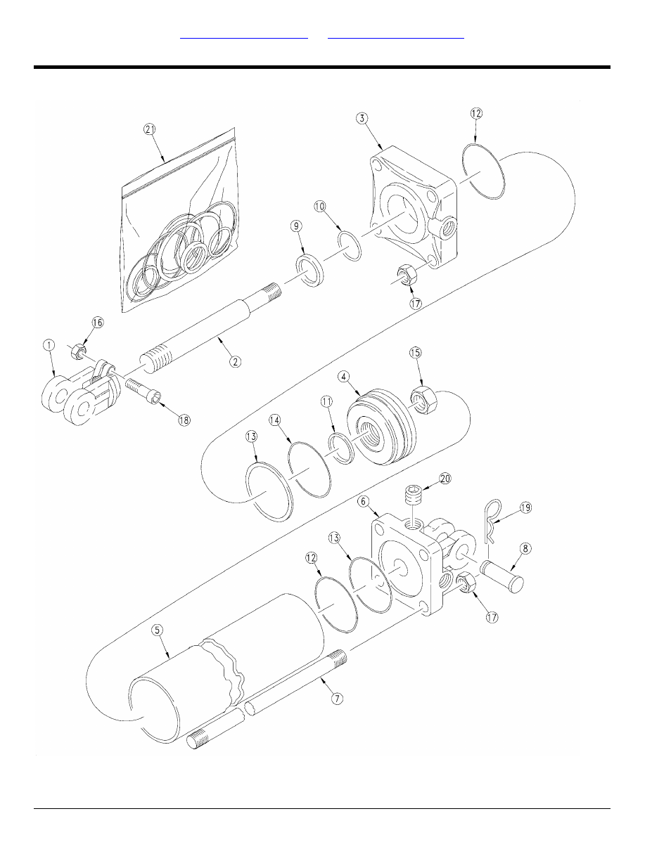 Opener wing hydraulic cylinder (810-435c 4x12x1.5, Rod) | Great Plains NTA2000 Parts Manual User Manual | Page 78 / 124