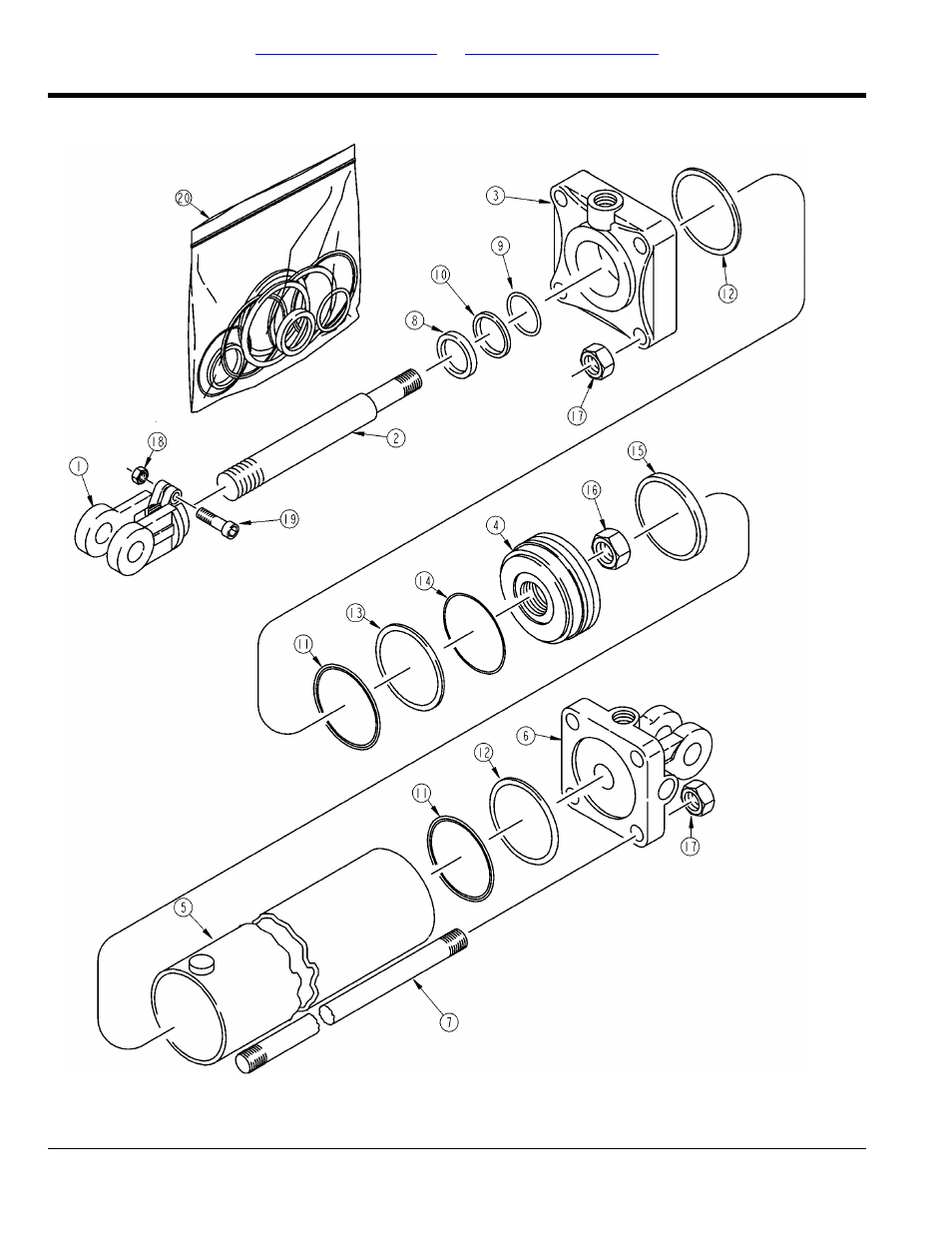 Tongue hydraulic cylinder (810-437c 3x6x1.25 rod) | Great Plains NTA2000 Parts Manual User Manual | Page 82 / 124